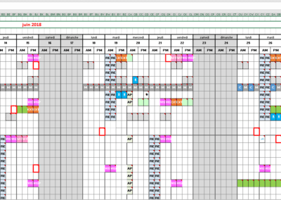 Exemples excel de planning