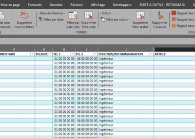 Exemple outil de gestion excel